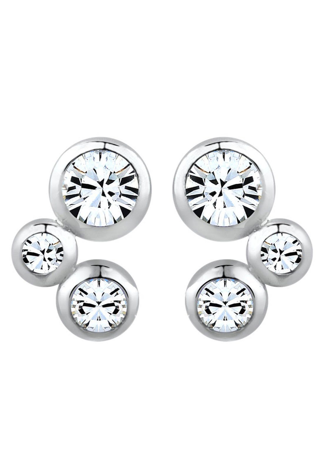 Elli Paar Ohrstecker Kristalle Rund 925 Silber günstig online kaufen