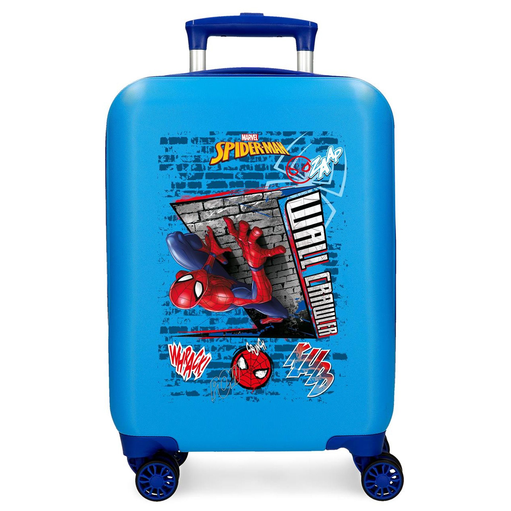 Spiderman Kinderkoffer Spider-Man Trolley 50 cm – Hartschalenkoffer mit 360° Rollen, Schloss, Qualitätsware, Leicht, ABS-Hartschale, 4 Rollen 360°