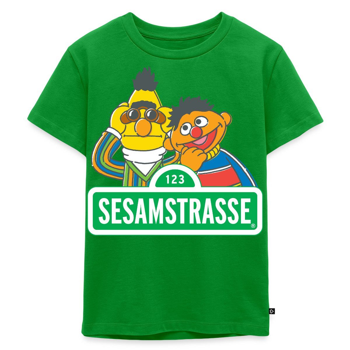 T-Shirt Sesamstraße Schild Ernie und Bert Kinder Premium T-Shirt