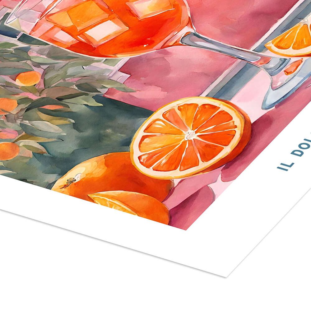 Posterlounge Wandbild Estate Italiana - Aperol Spritz, Ohkimiko, erhältlich als Poster, Leinwandbild, Wandsticker oder Acrylglasbild