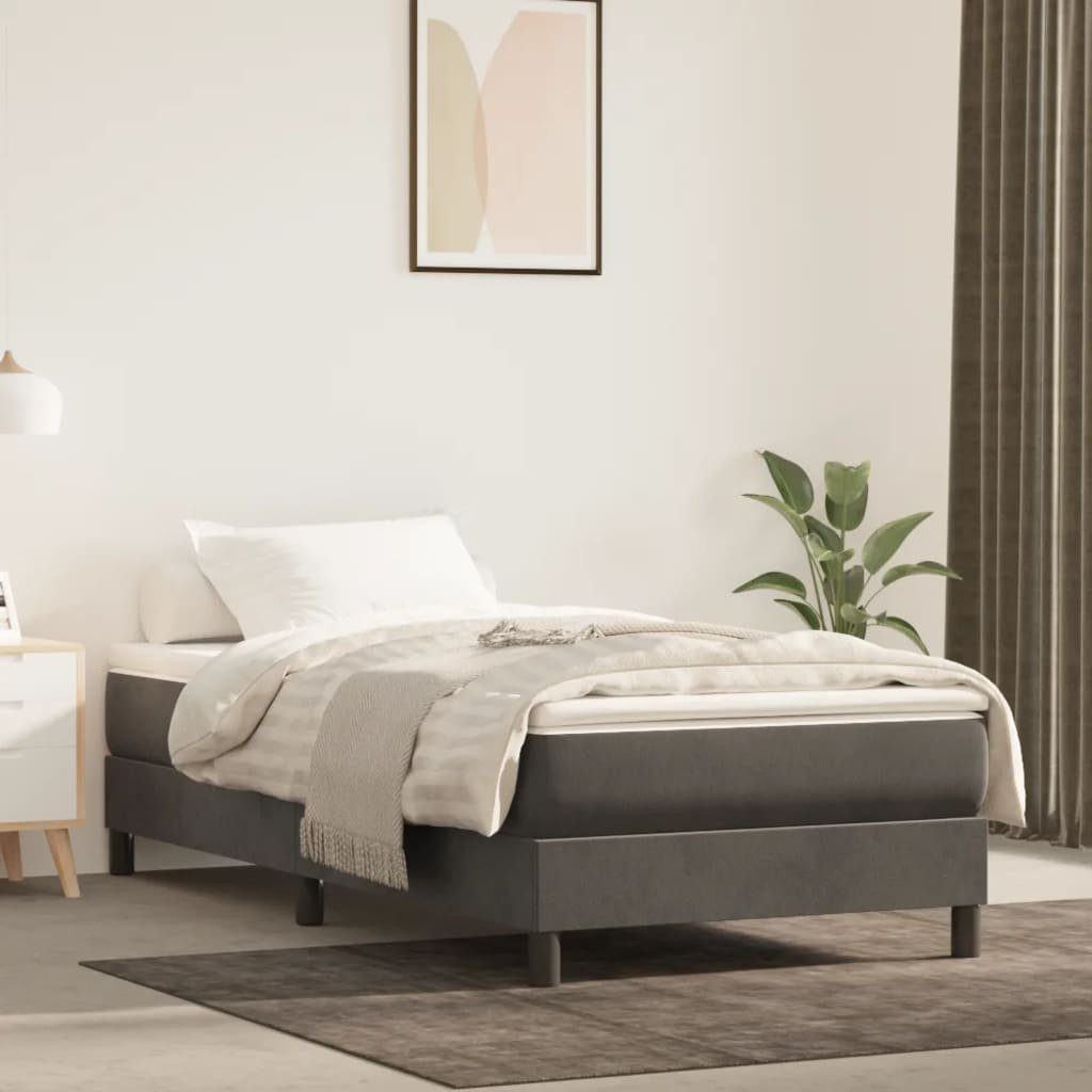 furnicato Bett Bettgestell ohne Matratze Dunkelgrau günstig online kaufen