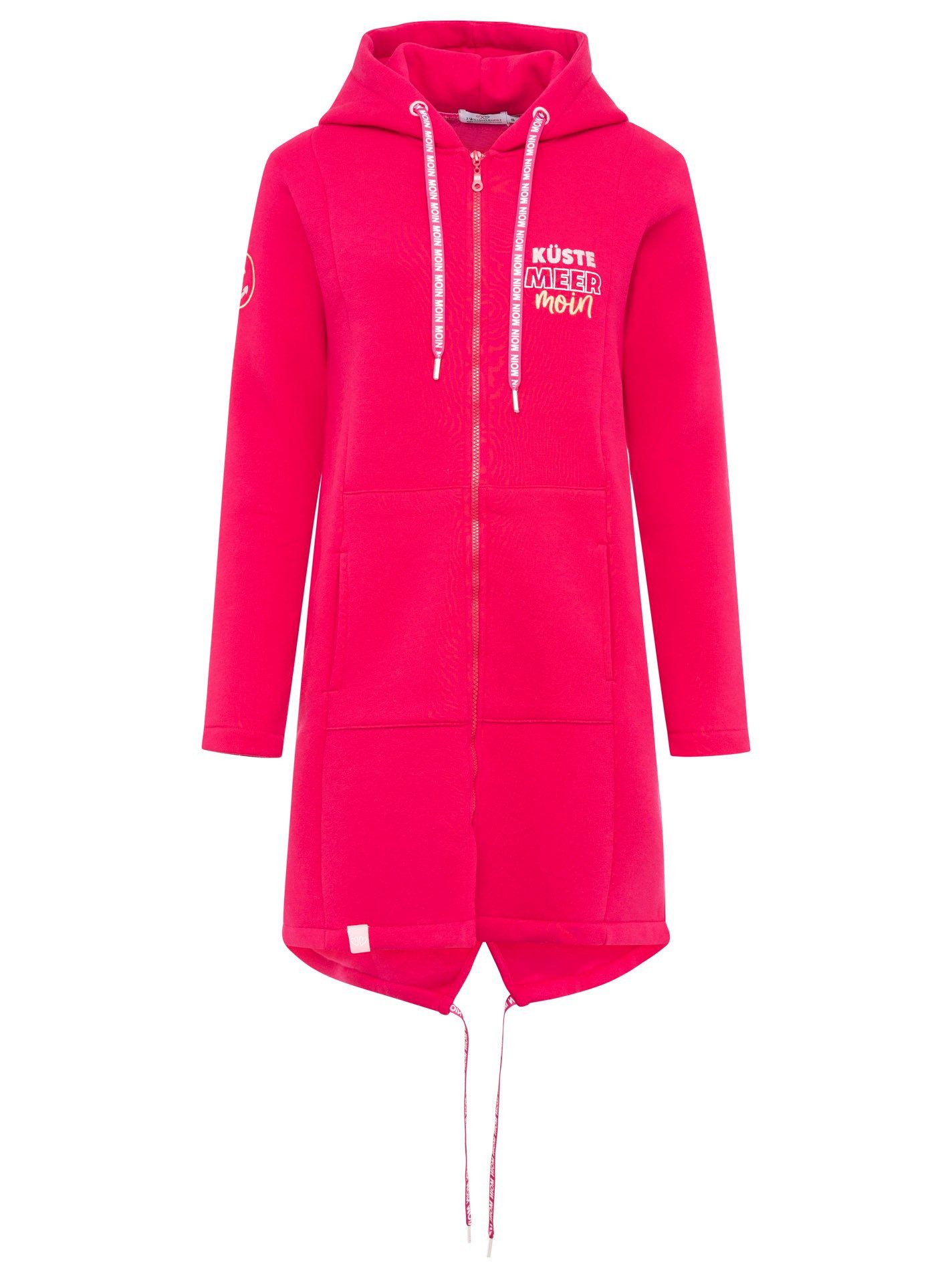 Kapuzensweatjacke Zwillingsherz Hoodiemantel "Küste Meer Moin"