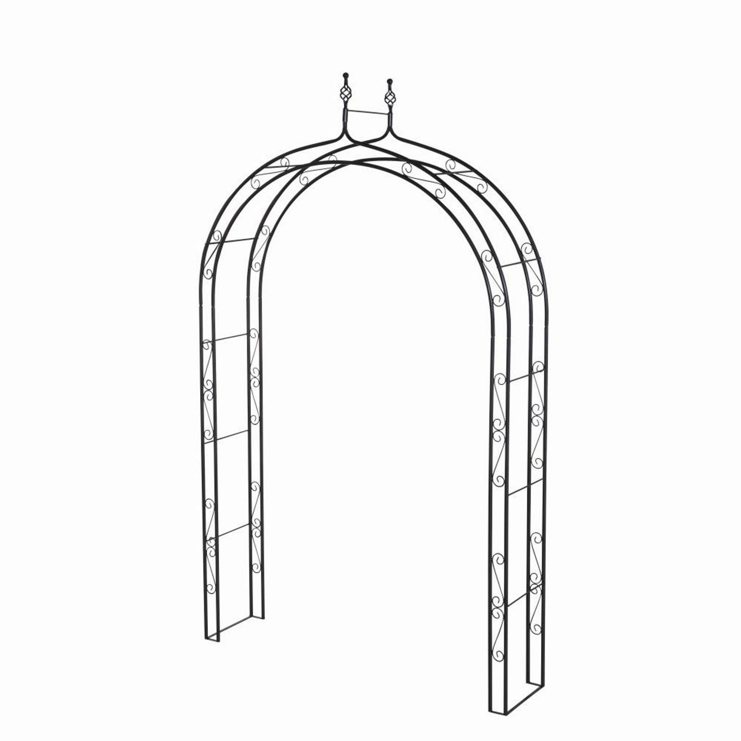 Siena Garden Spalier Rosenbogen Oxford, Metall anthrazit Maße: 150 x 36 x 250 cm