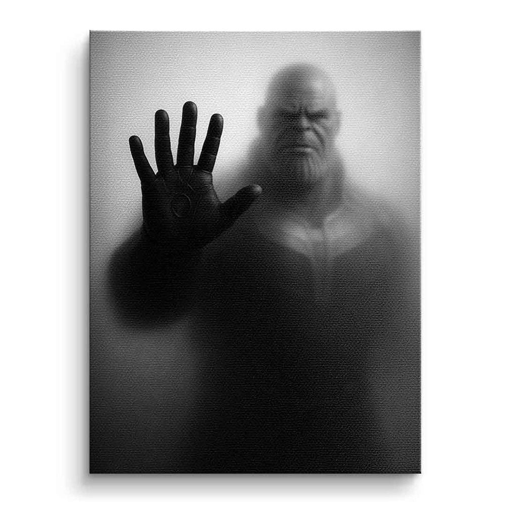 DOTCOMCANVAS® Leinwandbild Thanos' Silhouette, Leinwandbild Thanos' Silhouette Kunstdruck Wandbild