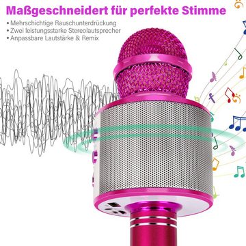 Avisto Mikrofon Bluetooth-Mikrofon Karaoke Kinder Wireless Mikrofon USB-Ladung (Kabelloses Mikrofon geeignet für Familienfeiern, Karaoke-Singen), Kabelloses Mikrofon geeignet für Familienfeiern, Karaoke-Singen