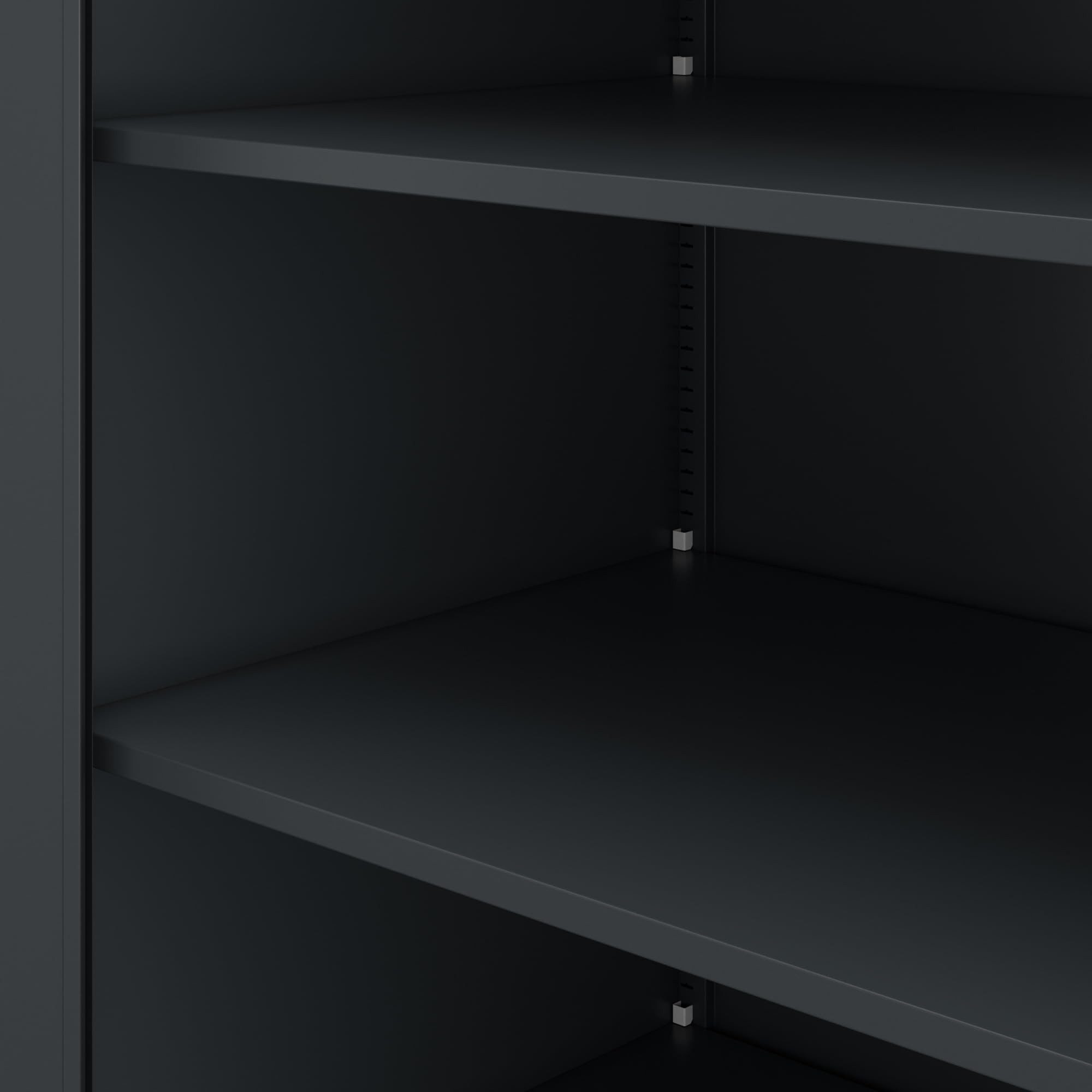 Jan Nowak Aktenschrank Metall Büroschrank abschließbar 115 cm JAN II D600 4 Böden (Stahl 0,6 mm Wandmontage möglich PZH-zertifiziert 4 Farben) Ordnerschrank 70 Ordner Schloss 2 Schlüssel Tiefe 60 cm robust
