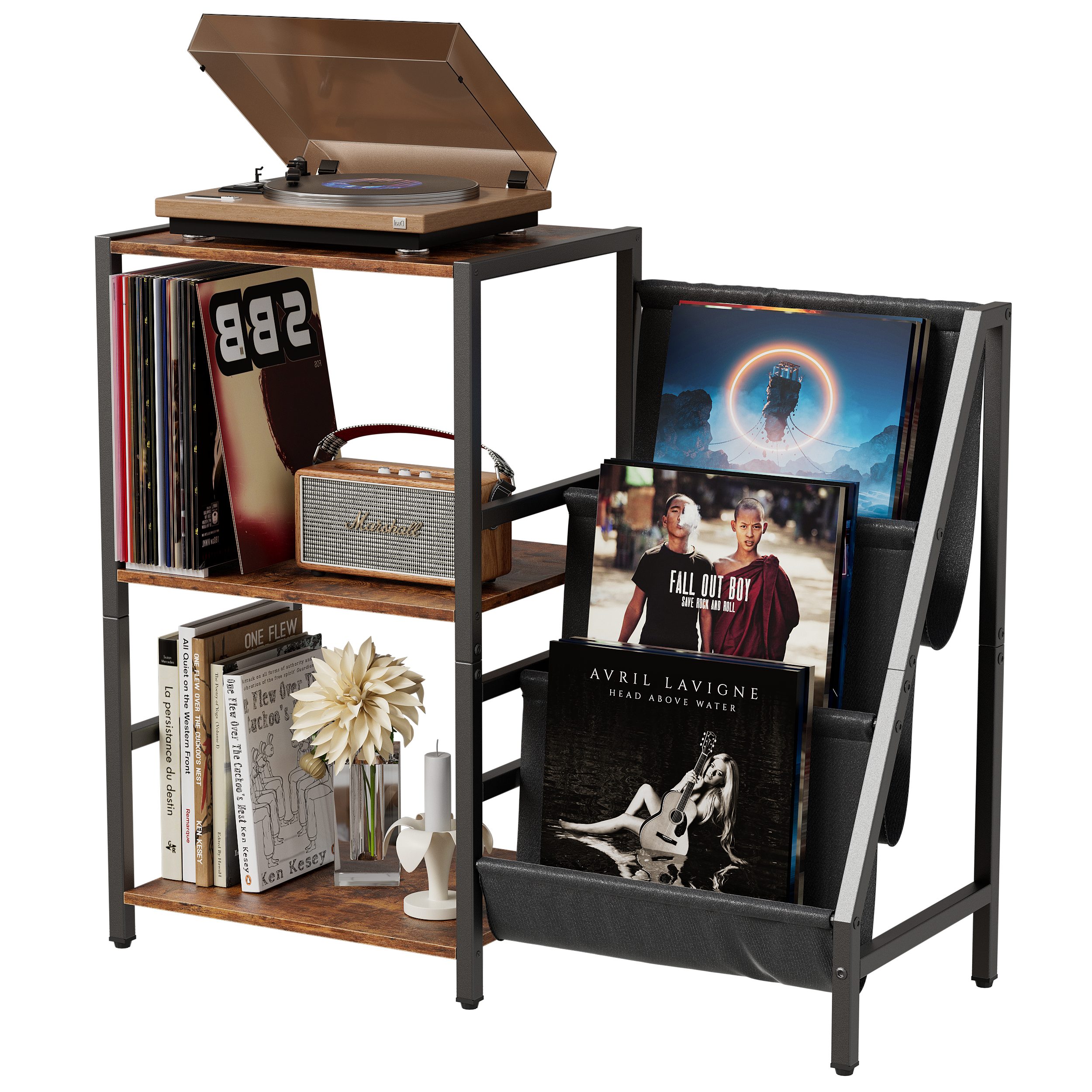 TWSOUL Plattenständer Multifunktionaler Plattenständer, Plattenspielerständ günstig online kaufen
