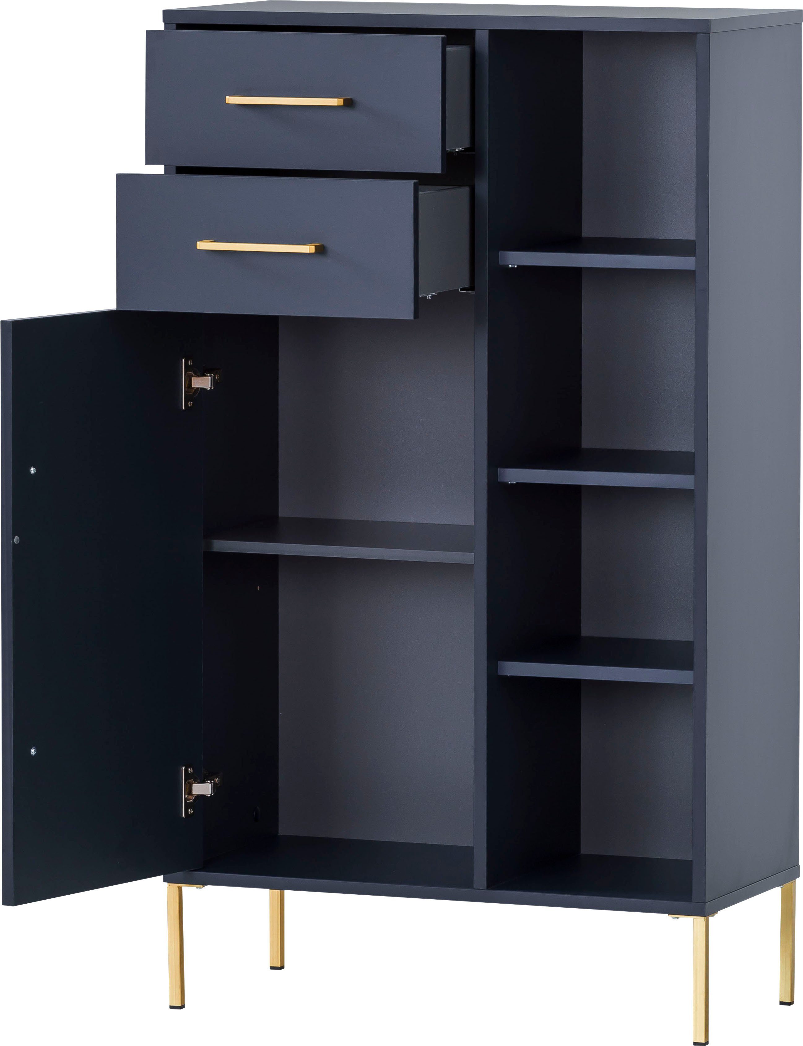 welltime Midischrank Kent, Midischrank, Made in Germany, B: 67 cm Solide Verarbeitung - Dieses Produkt ist in Deutschland gefertigt