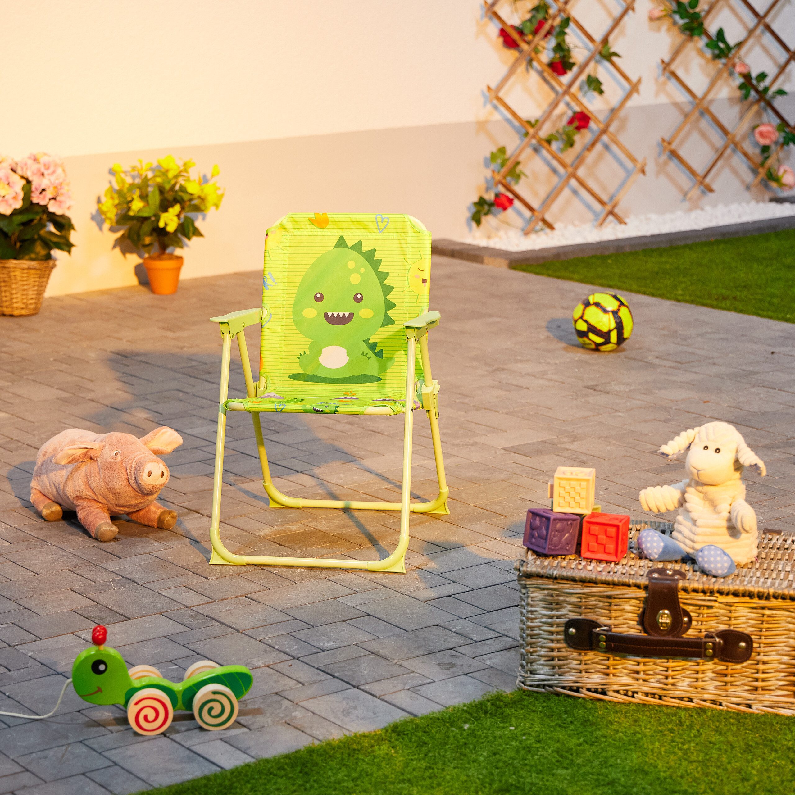 relaxdays Campingstuhl Kinder Klappstuhl mit Motiv (1 St), Monster günstig online kaufen