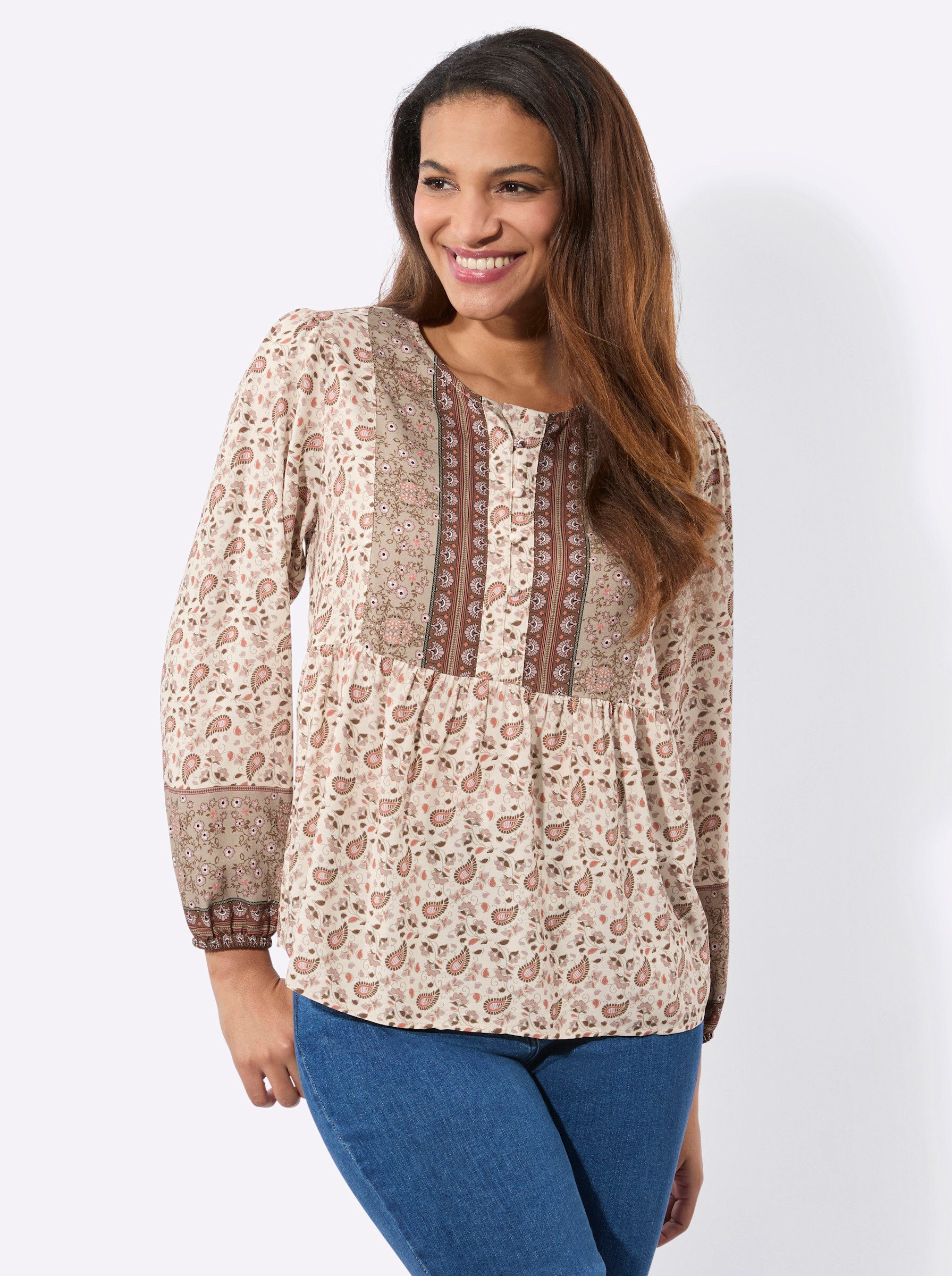 Witt Klassische Bluse Tunikabluse Langarm