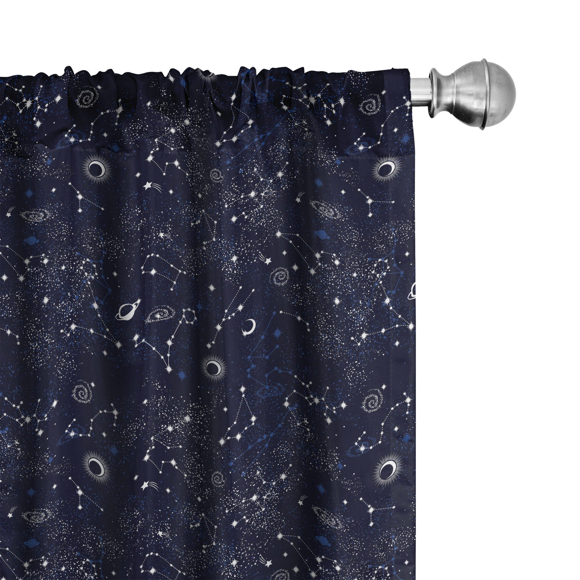 Abakuhaus Gardine Vorhang für Wohnzimmer Schlafzimmer Dekor, Microfaser, Blauer Himmel Stern-Konstellation-Kunst