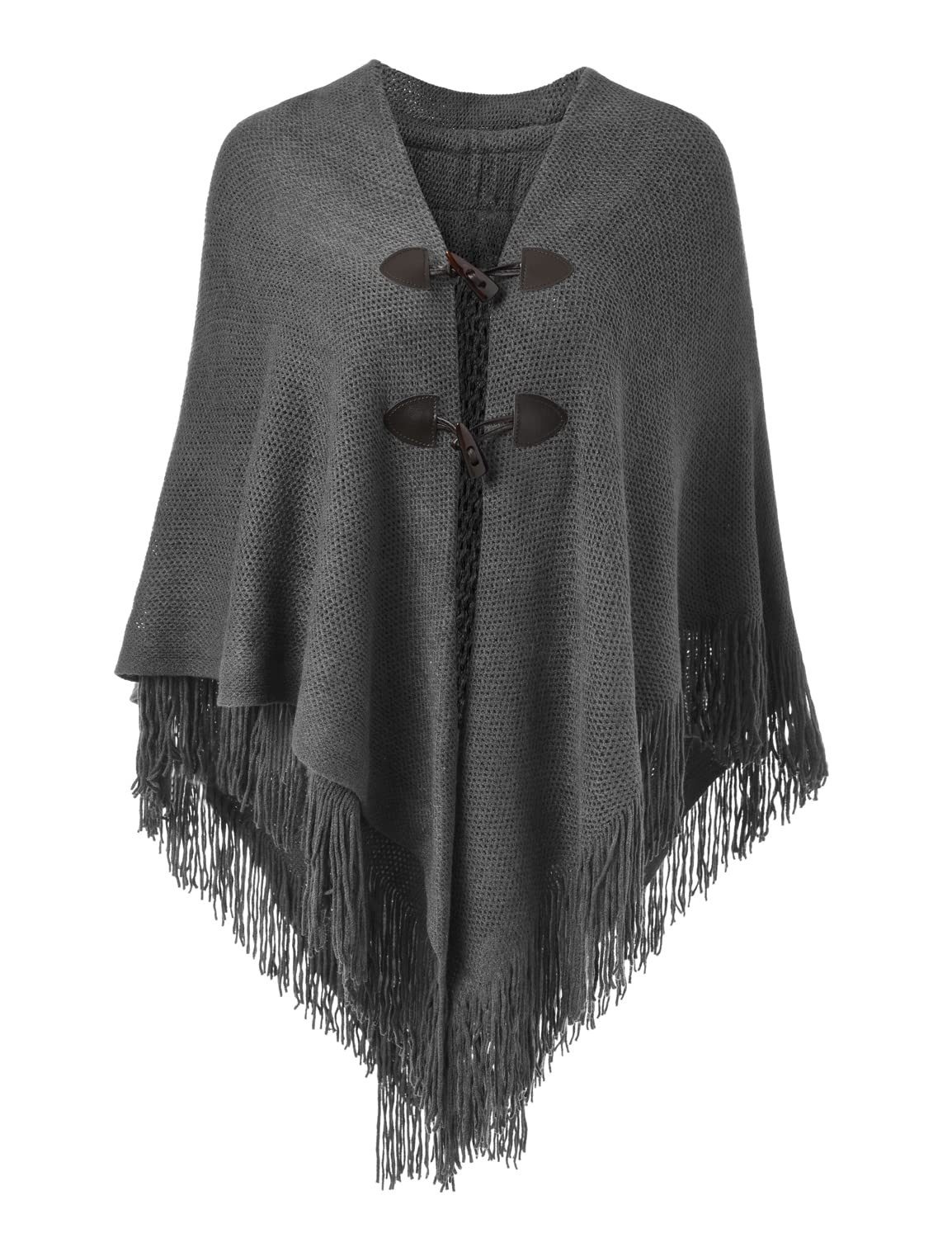 Oemmn Poncho Damen, Kuscheliger Oversize Cape Schal mit offener Front (1-St) Weicher Schulterumhang für Herbst und Winter