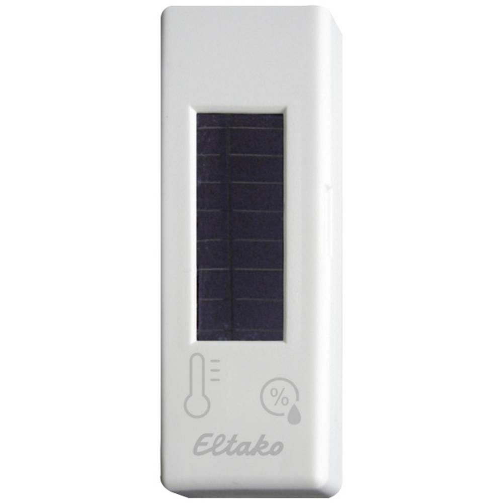 Solarzelle mit Eltako Funk-Temperatur-Feuchtesensor und Smart-Home-Steuerelement