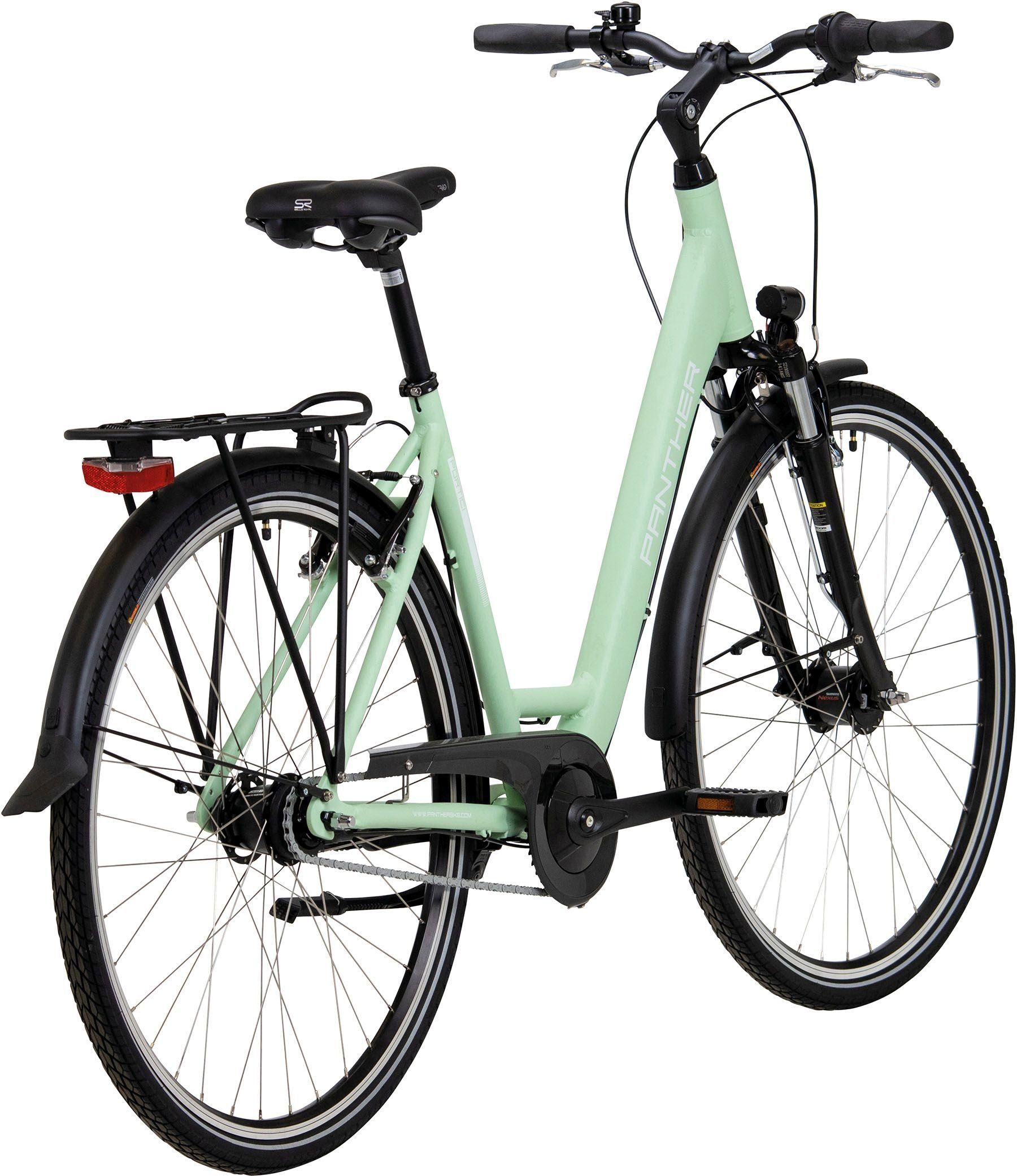 Panther Cityrad, 7 Gang Shimano, 7-Gang Nabenschaltung, Citybike Caraz 3.0 28 Zoll