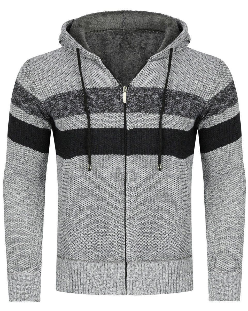 Allthemen Cardigan Herren Strickjacke mit Kapuze günstig online kaufen