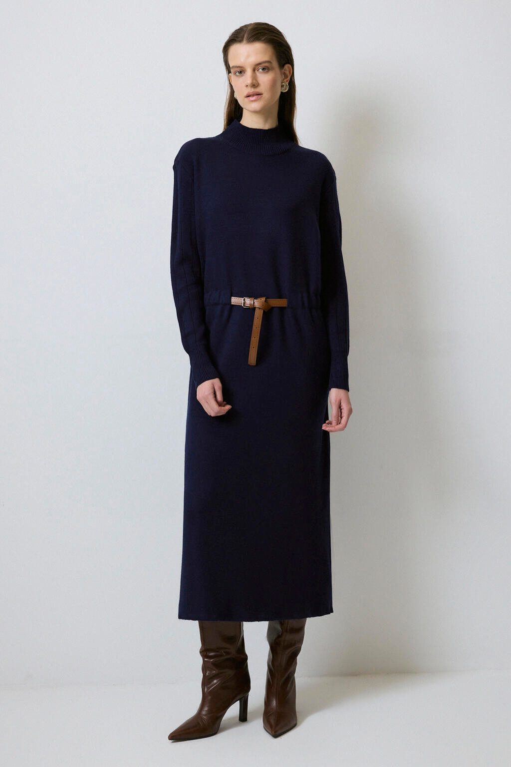 touche prive Maxikleid STRICKKLEID MIT TAILLE günstig online kaufen