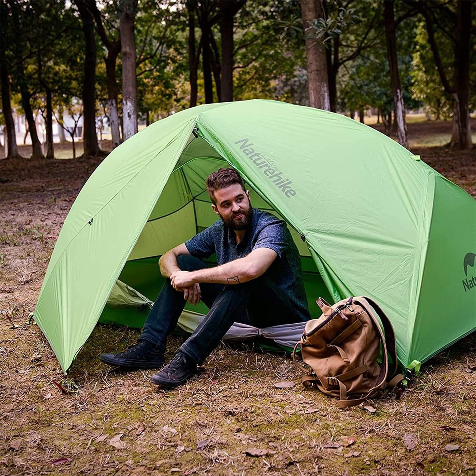 Naturehike Kuppelzelt Wasserdicht x 210 für Ultraleichtes Rucksackreisen und Grün Klettern, Zelt cm Personen: Camping 95 x 2, 85