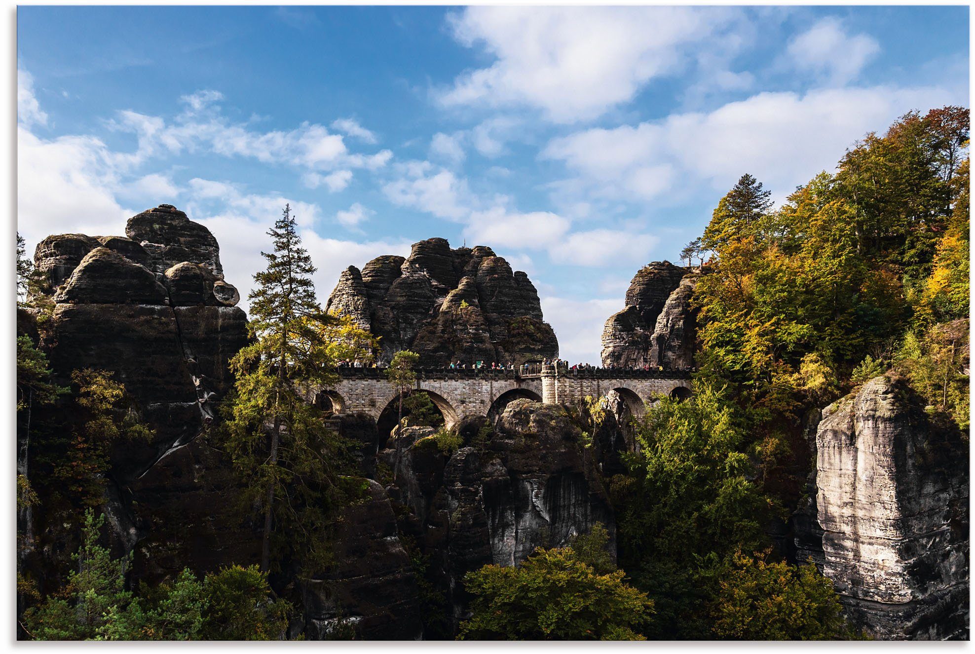 Artland Wandbild Sächsische (1 Leinwandbild, Berge versch. als Poster Alubild, oder St), in Alpenbilder Größen Wandaufkleber der Schweiz, Bastei in 