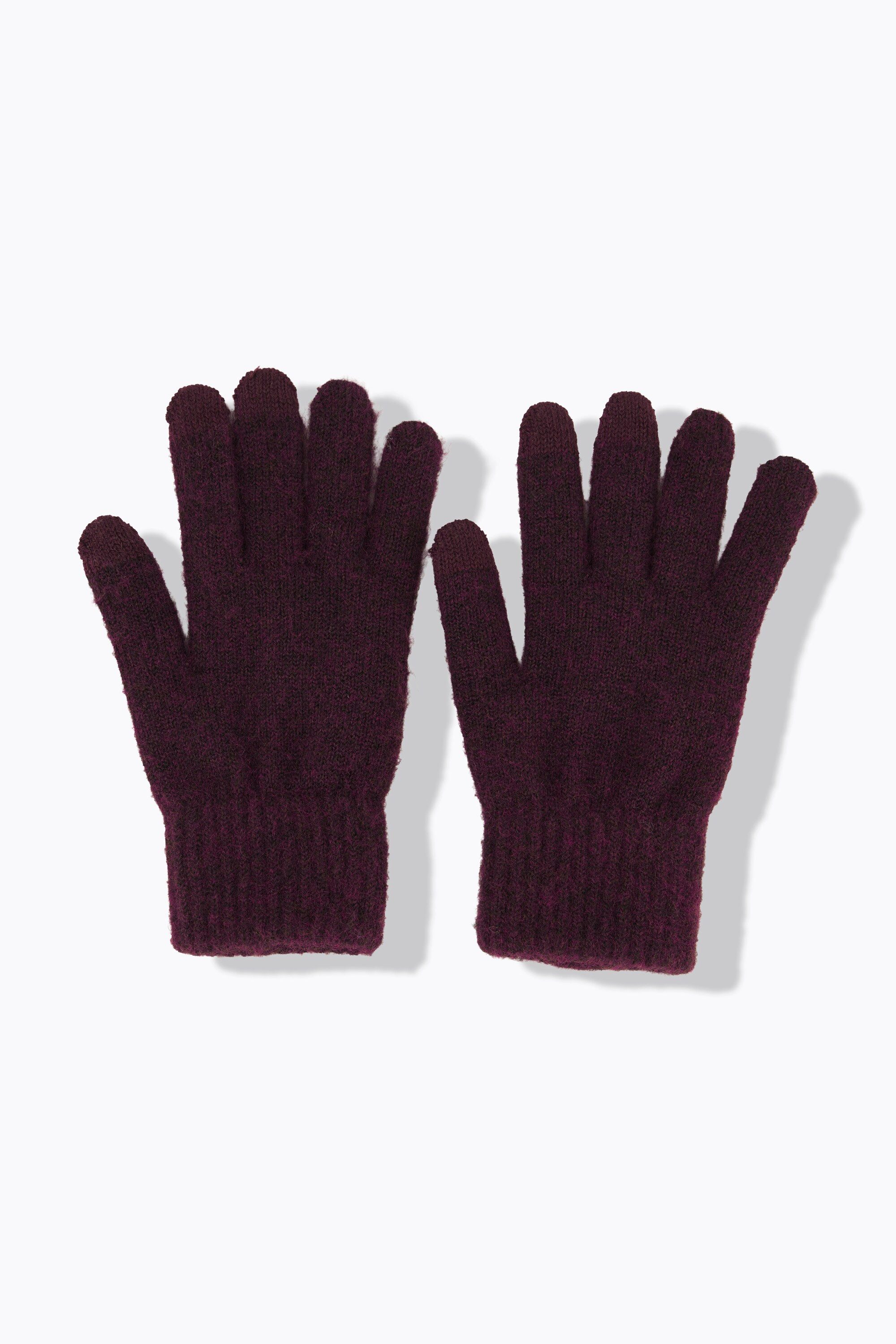 Ulla Popken Baumwollhandschuhe Handschuhe weicher Strick Rippbündchen günstig online kaufen