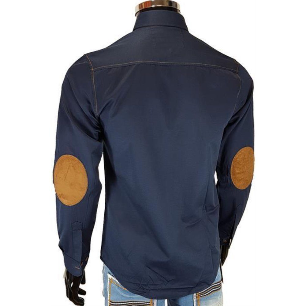 Megaman Jeans Langarmhemd Herren Langarmhemd elegant und sportlich Premium – Bild 2 von 2