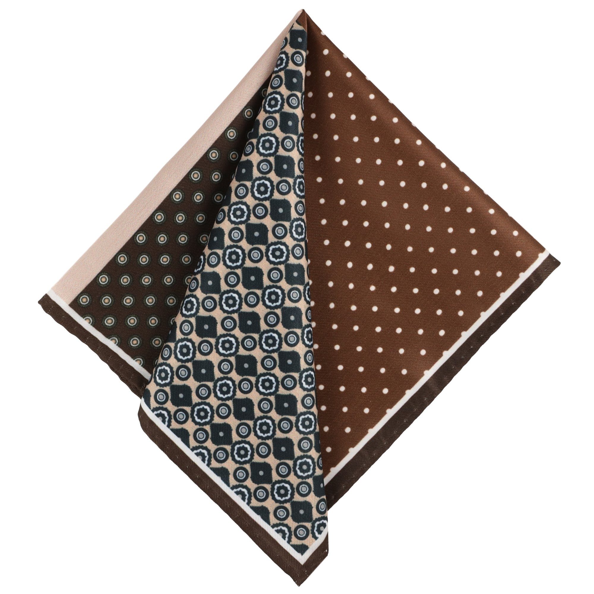 GASSANI Krawatte Herren-Krawatte Strick-Krawatte Uni, z. Anzug Schmal Slim, Rhomben (Set, 2-St., Wollkrawatte, Gestrickt, Einstecktuch, Paisley, Gemustert, Punkte, Gepunktet) Woll-Schlips Kavalierstuch Dots Pünktchen Rauten Blumen, Seide Touch