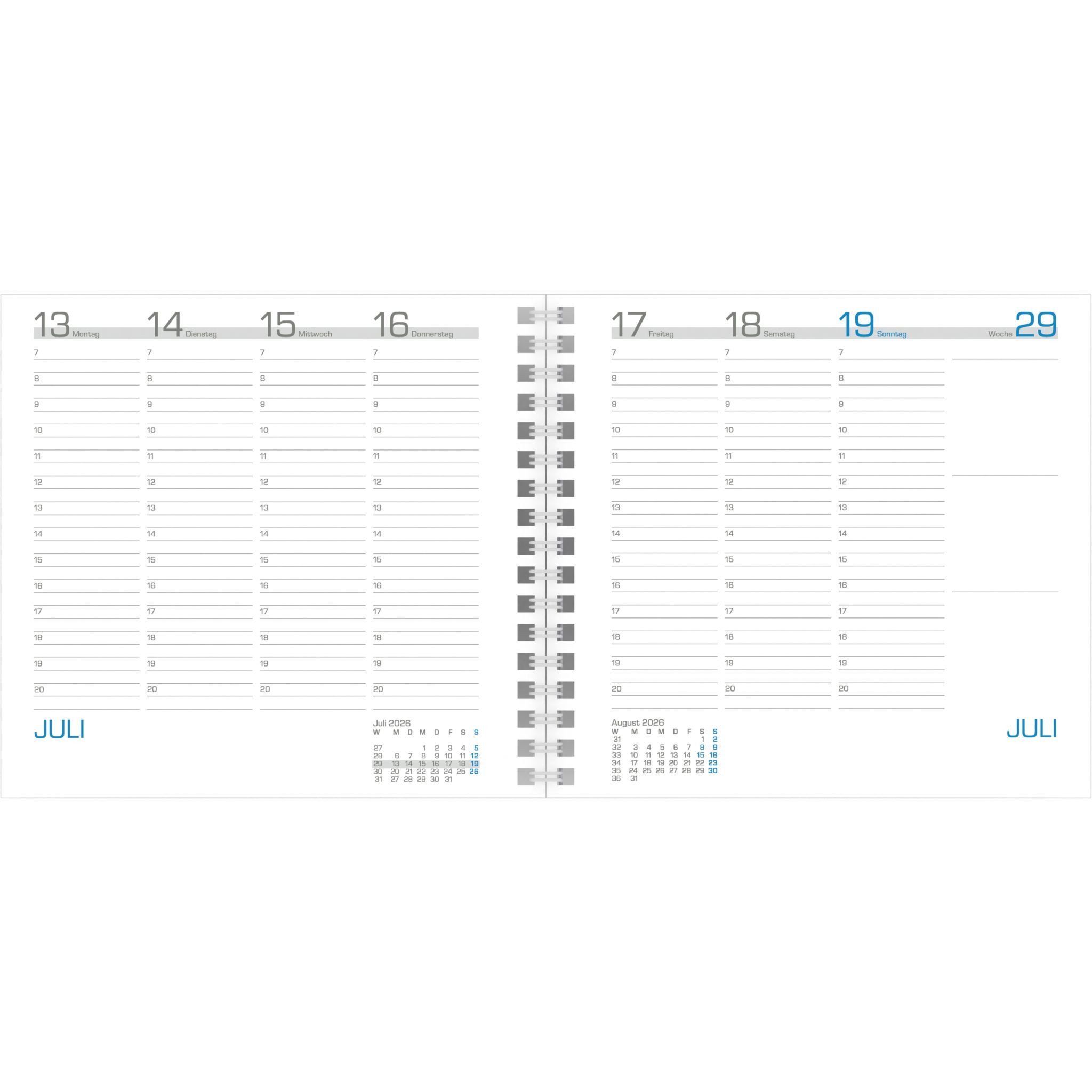 NEUMANN Buchkalender 2026 Zettler Wochenbuch 1W/2S „ASSESSOR“