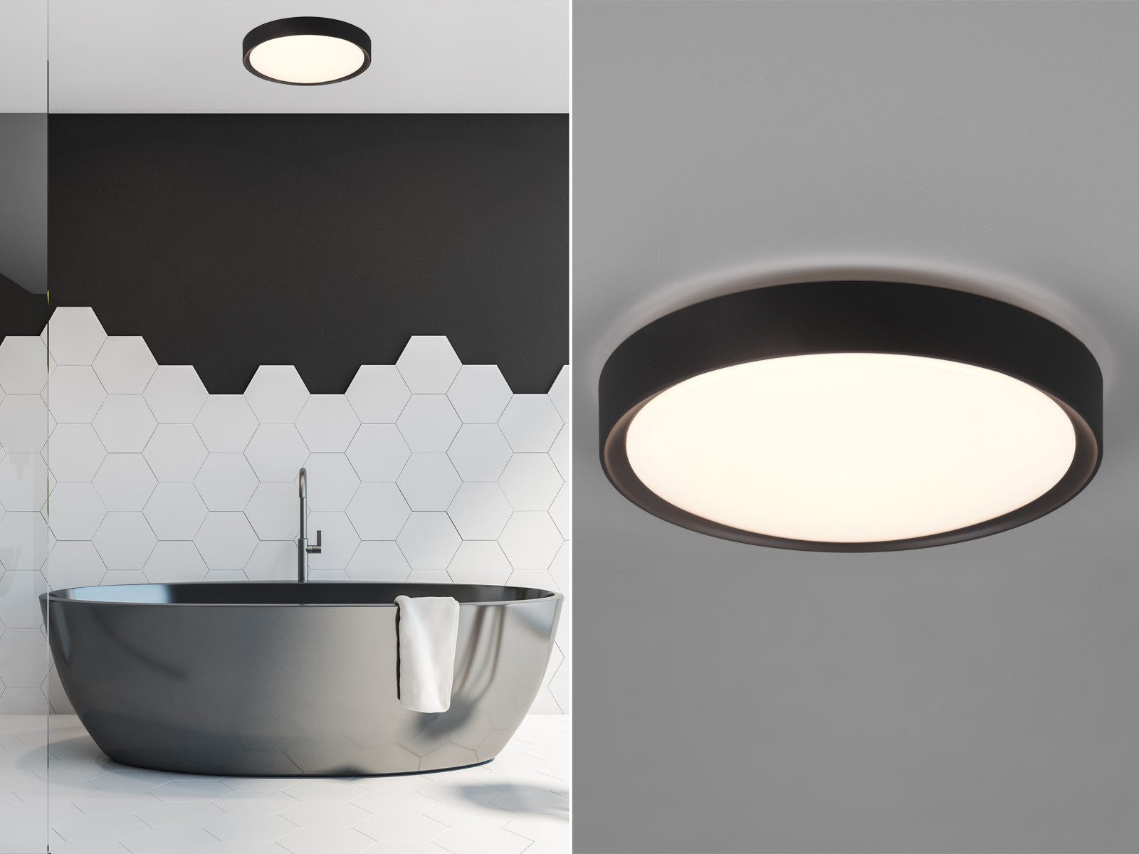 TRIO Leuchten LED Deckenleuchte, LED fest integriert, Warmweiß, Flache Bade günstig online kaufen