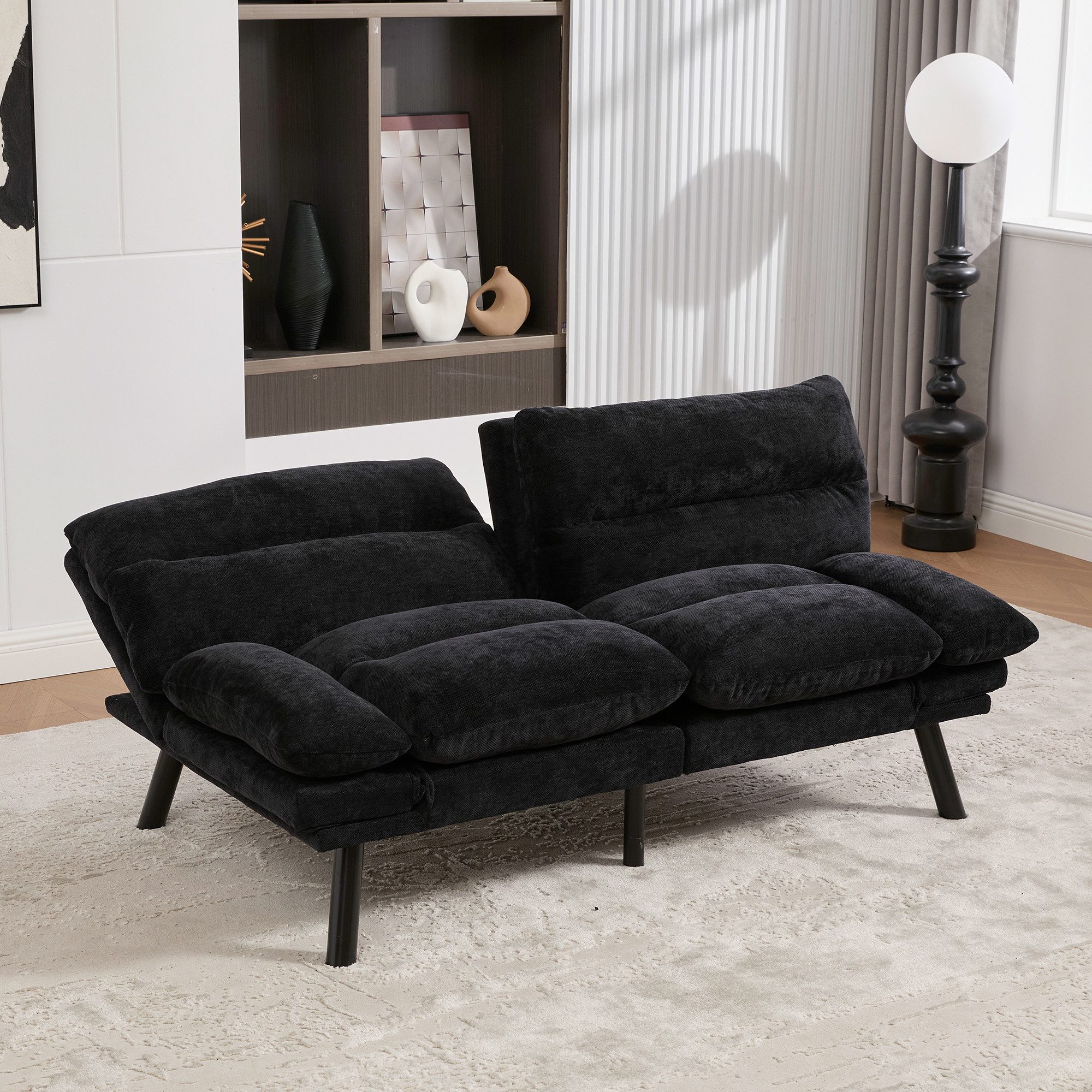 KLAM HOME Sofa Moderner Chenille-Zweisitzer mit ergonomischem Design, Verst günstig online kaufen