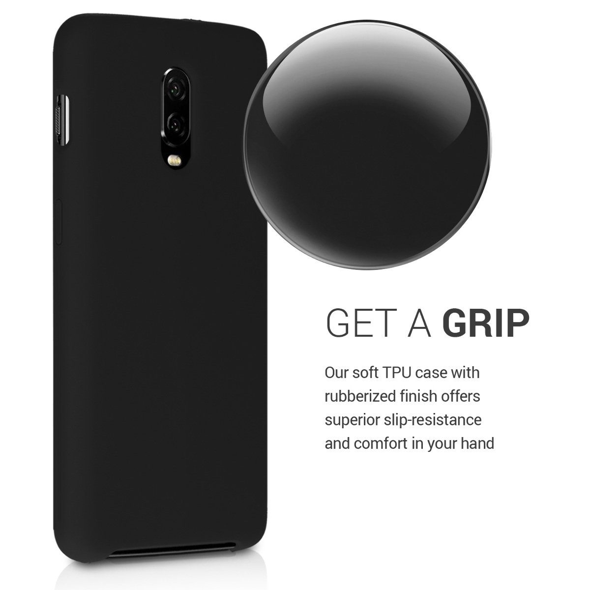kwmobile Handyhülle Handyhülle für OnePlus 6T Hülle, Weiches Handy Silikon Case - Schutzhülle Cover