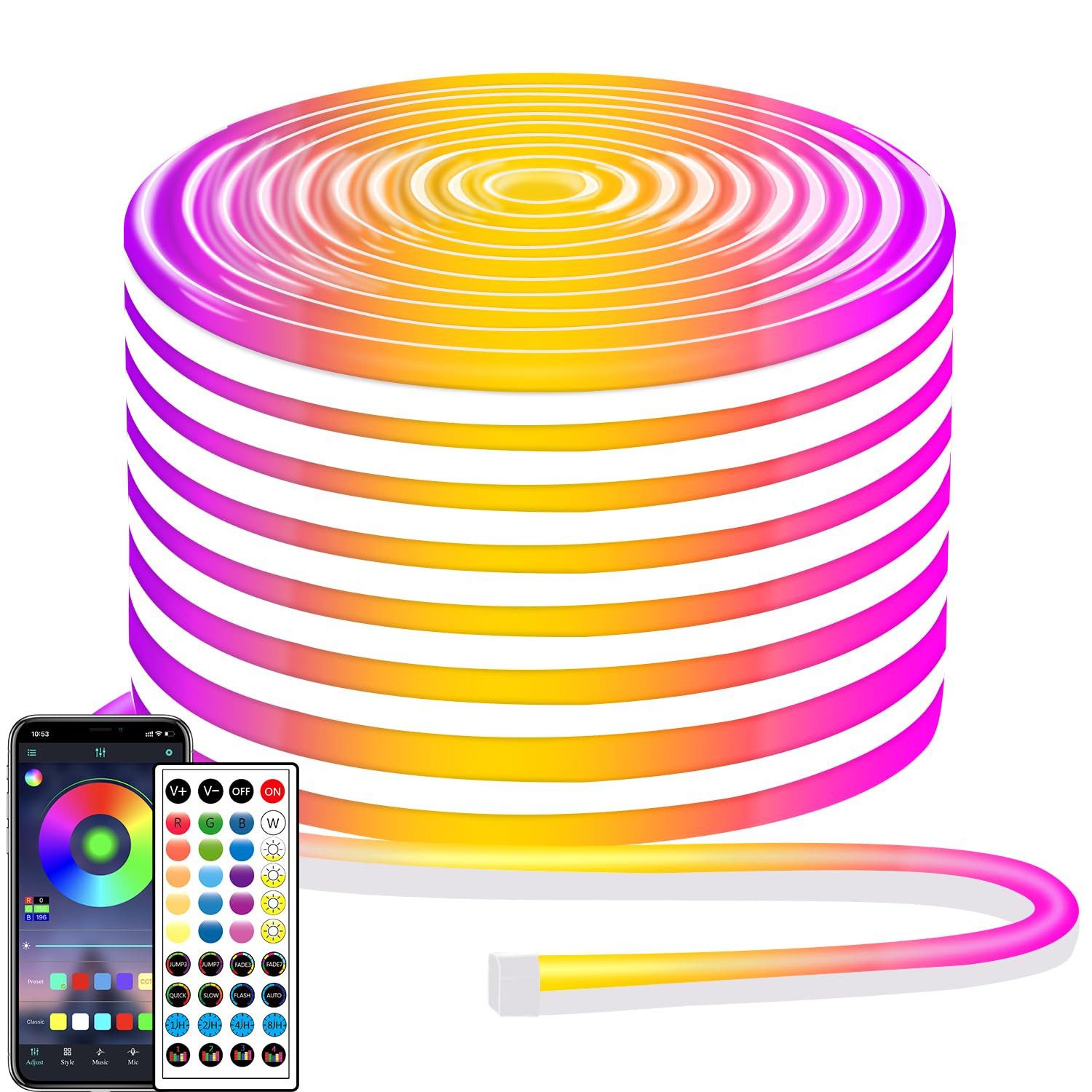 BlingBin LED Stripe LED Neon Led Strip RGB Streifen mit Fernbedienung/APP S günstig online kaufen