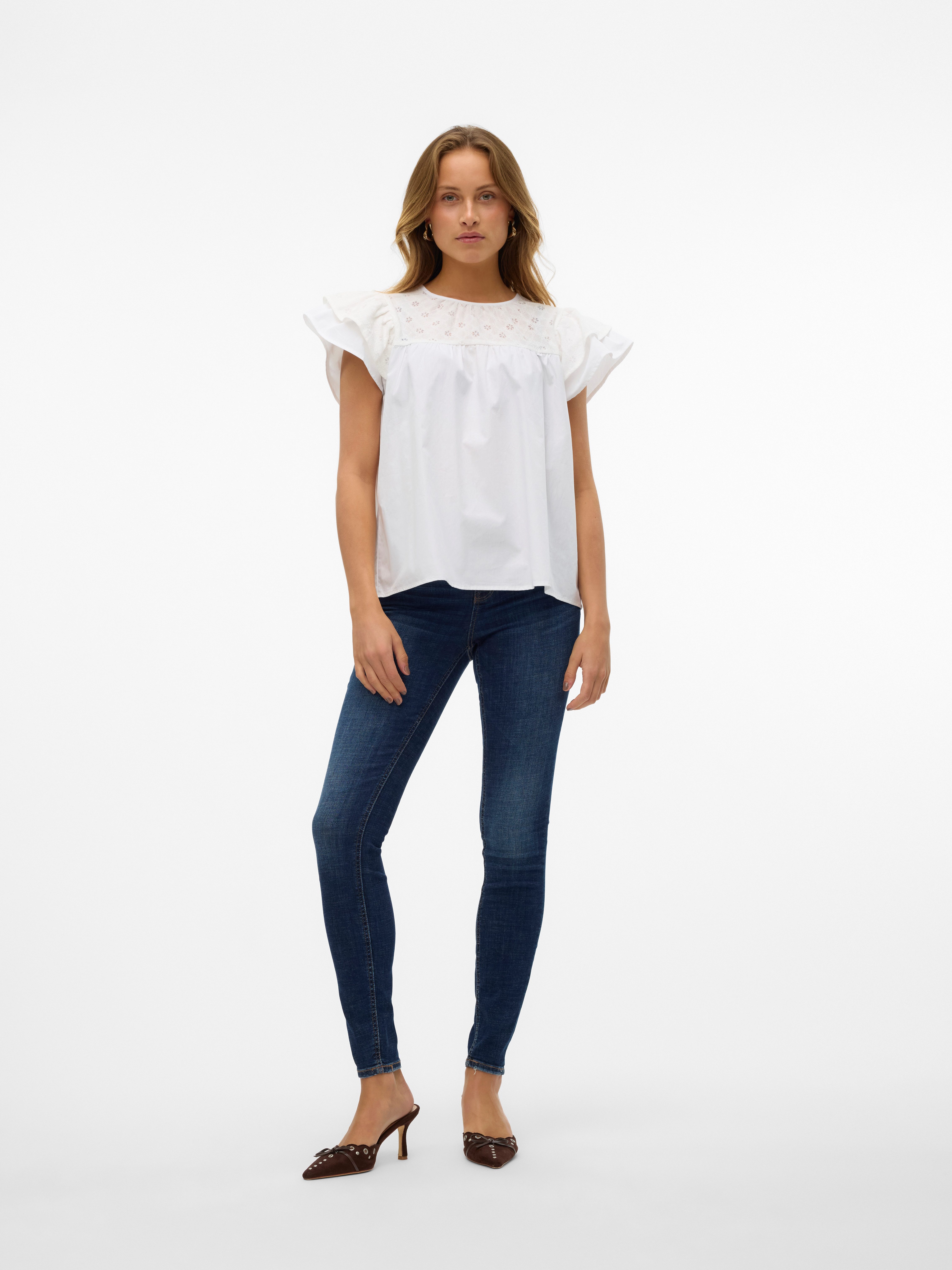 Vero Moda Skinny-fit-Jeans VMFLASH MR SKINNY JEANS LI3303 GA NOOS Baumwollmischung mit Stretch, regular waist, skinny fit