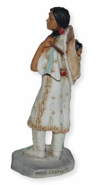 Castagna Dekofigur Native American Figur Sacajawea Vogelfrau H 14,5 cm Castagna