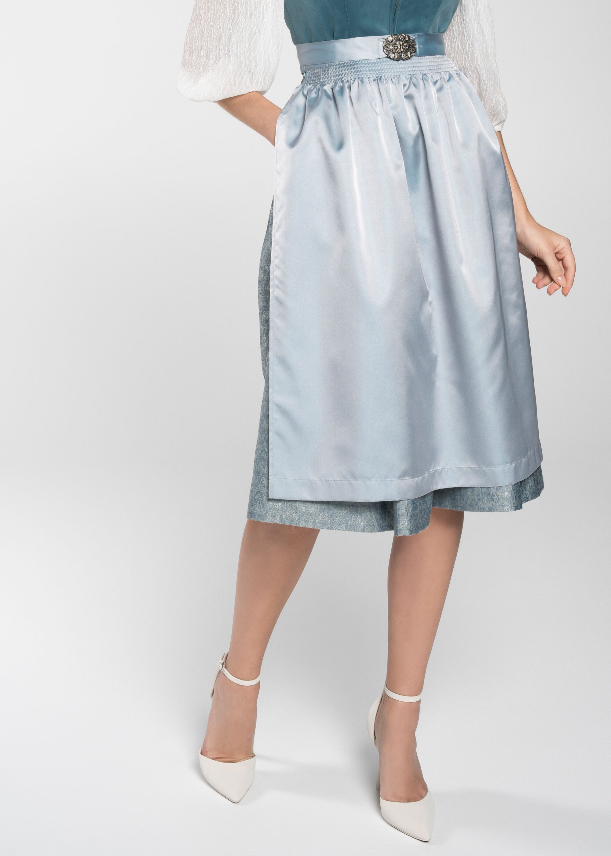 Spieth & Wensky Dirndl Dirndl "Fee" (1-tlg) mit dekorativer Metallschließe – Bild 5 von 5