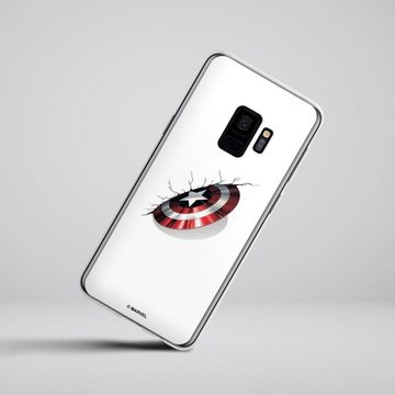 DeinDesign Handyhülle Captain America Offizielles Lizenzprodukt Marvel, Samsung Galaxy S9 Silikon Hülle Bumper Case Handy Schutzhülle
