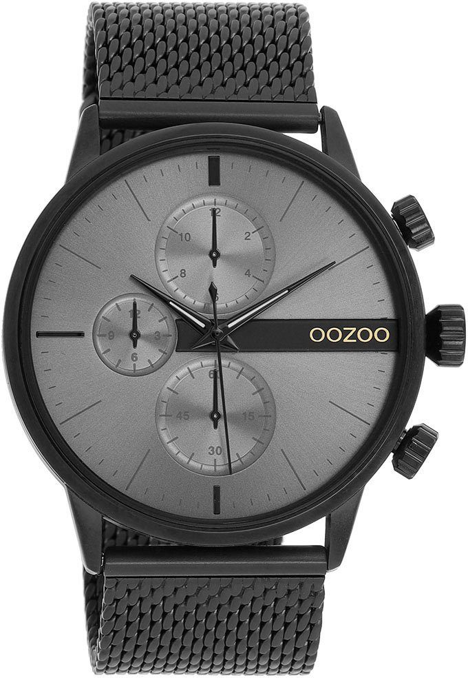 45 mm Quarzuhr C11104, schwarz OOZOO Metallgehäuse, IP-beschichtet, ca. Ø