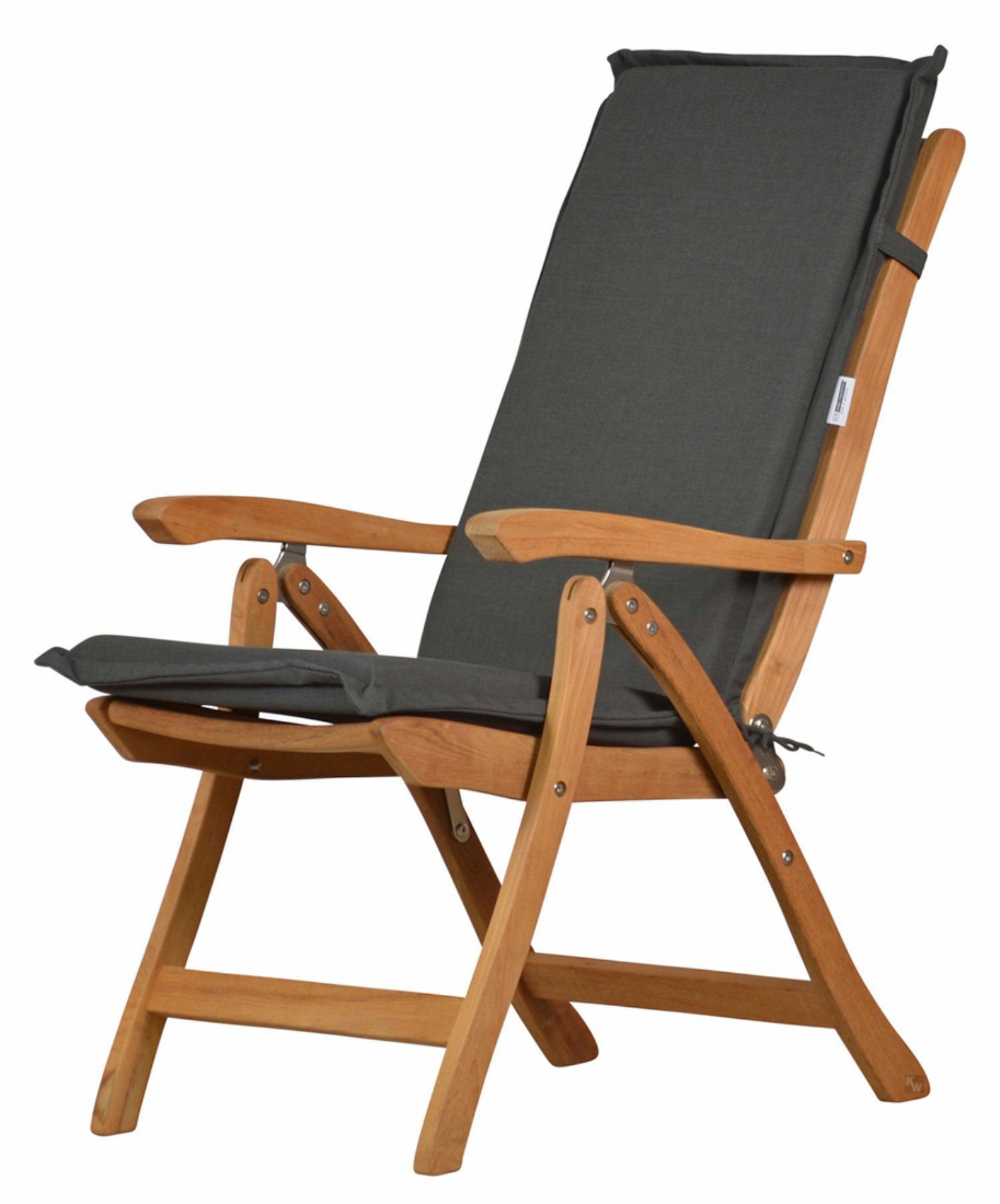 Gartenstuhl Set Teak Hochlehner Pisa mit Auflage premium