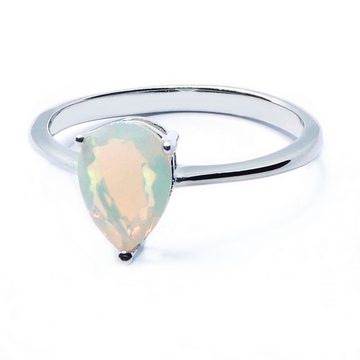 Goldene Hufeisen Siegelring echter Edelopal Ring 925 Sterling-Silber Rhodiniert Damen Edelsteine, Damen-Schmuck mit Edelsteine