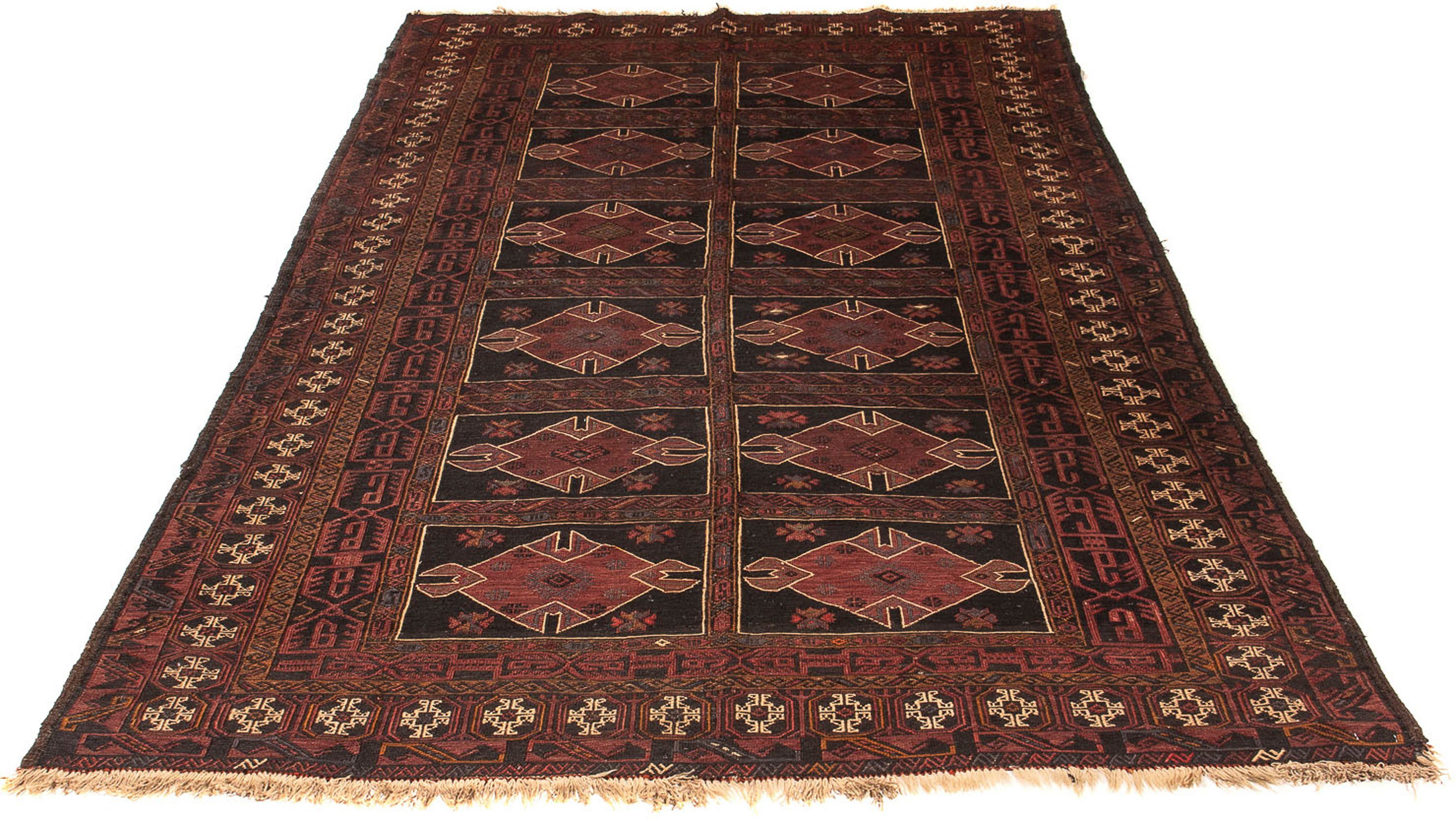 Wollteppich Kelim - Oriental - 273 x 153 cm - braun, morgenland, rechteckig, Höhe: 4 mm, Wohnzimmer, Handgeknüpft, Einzelstück mit Zertifikat