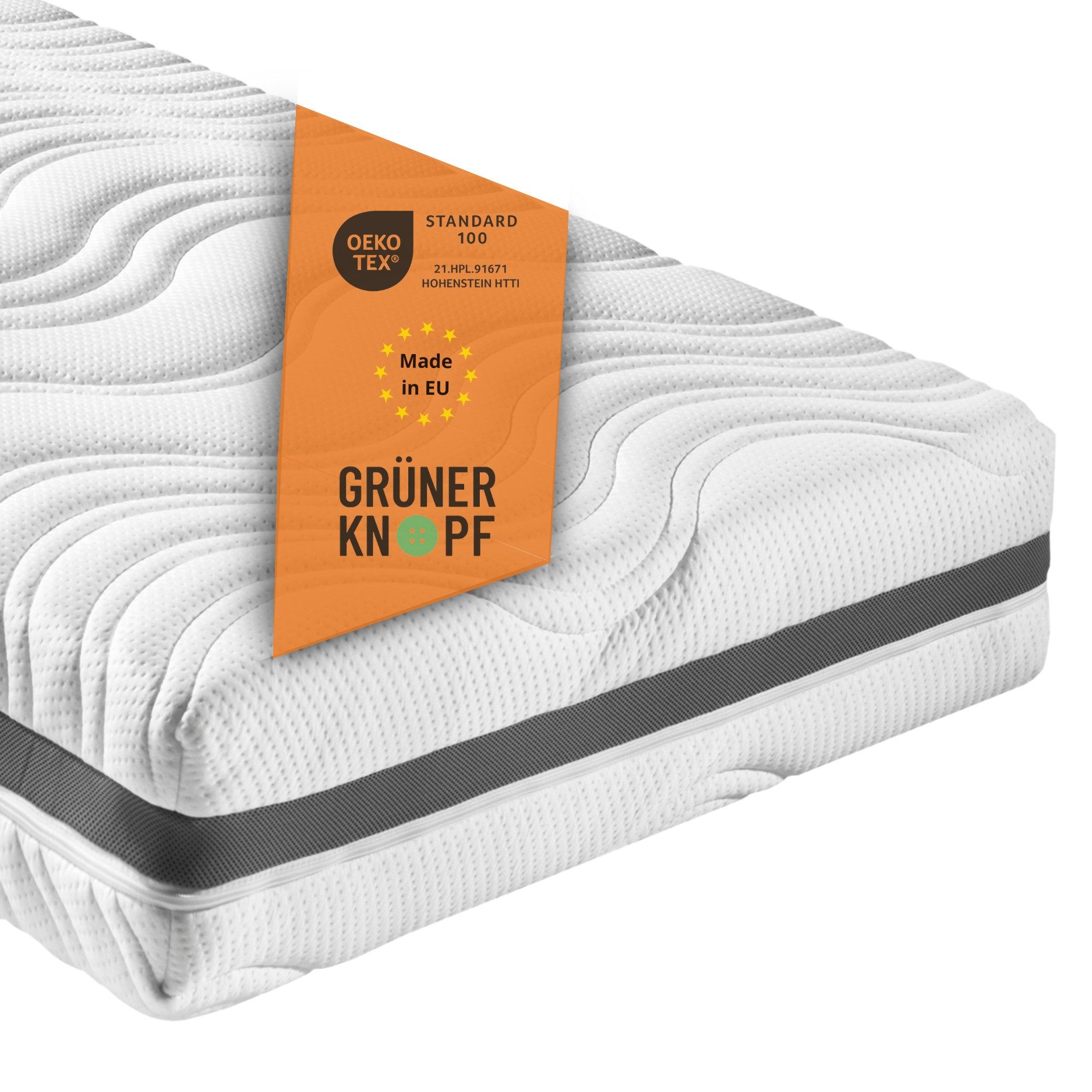 Federkernmatratze Comfort 130, in 90x200 cm, 140x200 cm und weitere Größen, sleepling, 18 cm hoch, mit 7-Zonen Kaltschaum Auflage und verschiedenen Härtegraden