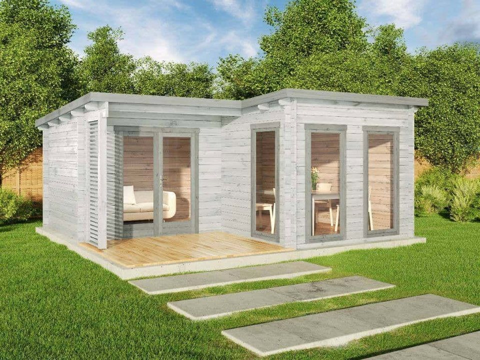Alpholz Gartenhaus »Gartenhaus Modell Orkus-44 Plus«, BxT: 562,00×522,00 cm