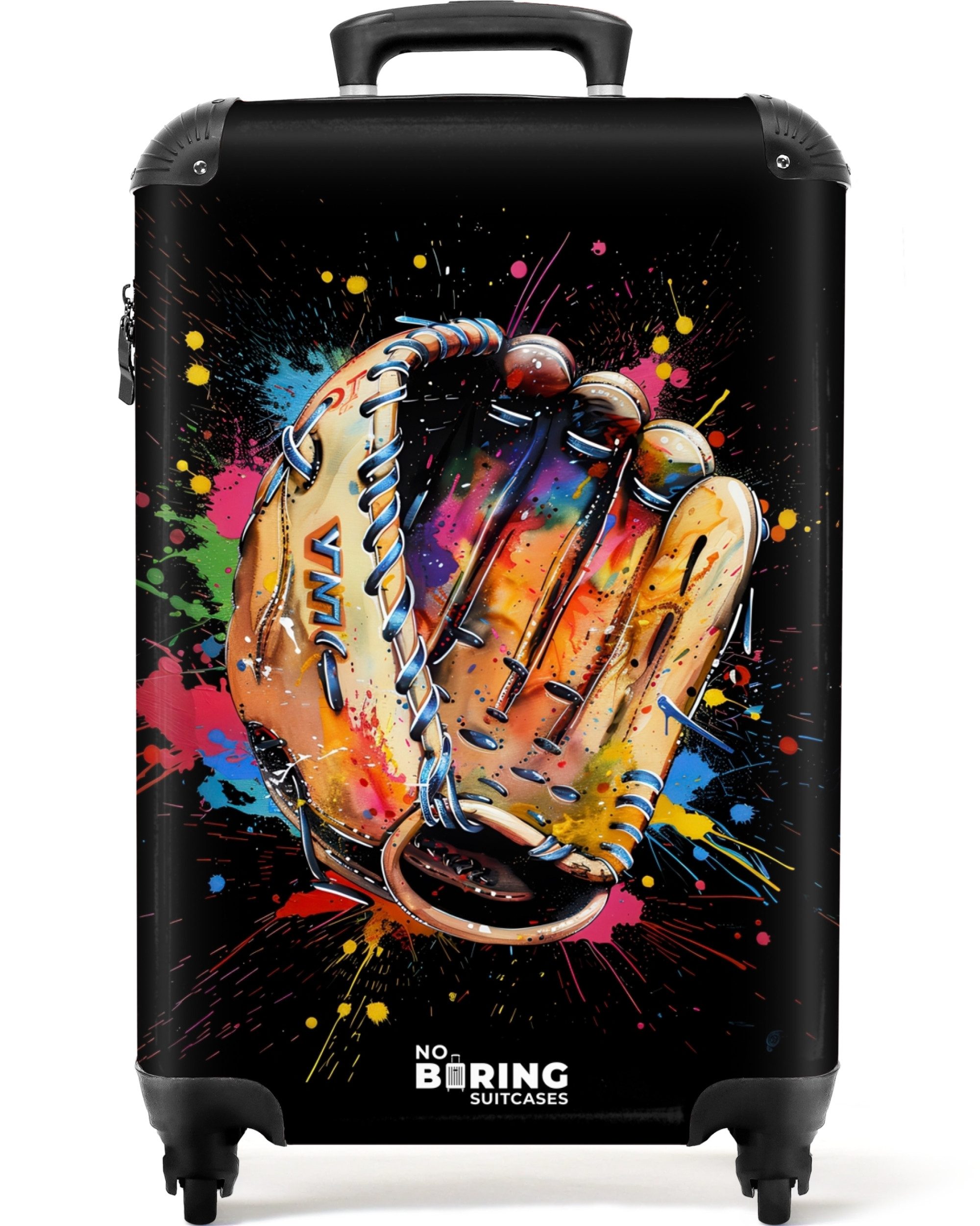 NoBoringSuitcases.com© Hartschalen-Trolley Baseballhandschuh mit Graffiti 5 günstig online kaufen