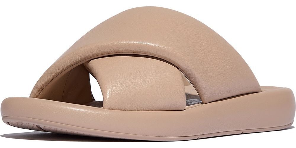 Fitflop Iqushion D-Luxe Padded Leather Cross Slides Sandale günstig online kaufen