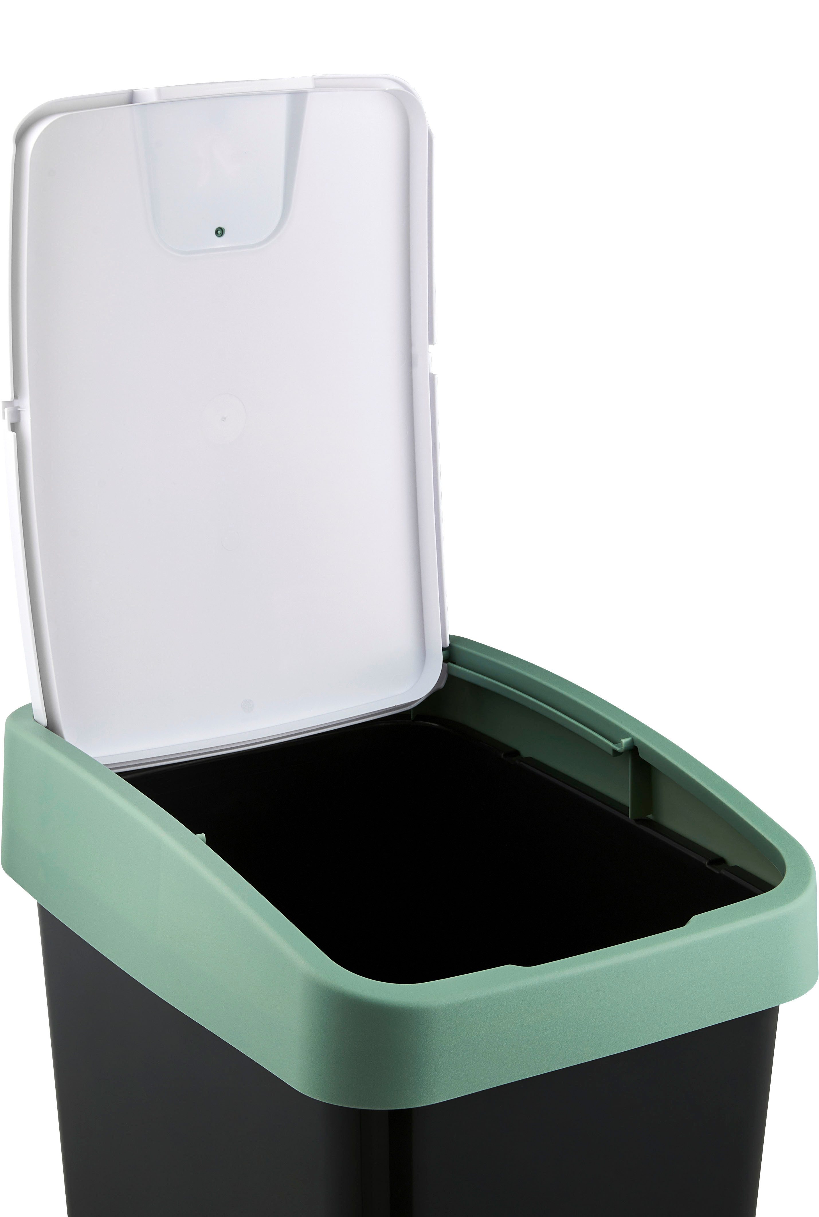 keeeper Mülleimer magne, Abfallbehälter mit Flip-Deckel, 40 x 30 x 61,5 cm, 45 l, komfortabler Soft-Touch-Point, Made in Europe