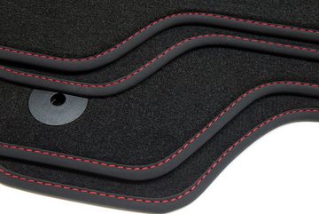 teileplus24 Auto-Fußmatten 107 Velours Fußmatten Set kompatibel mit Skoda Fabia 3 2014-2021