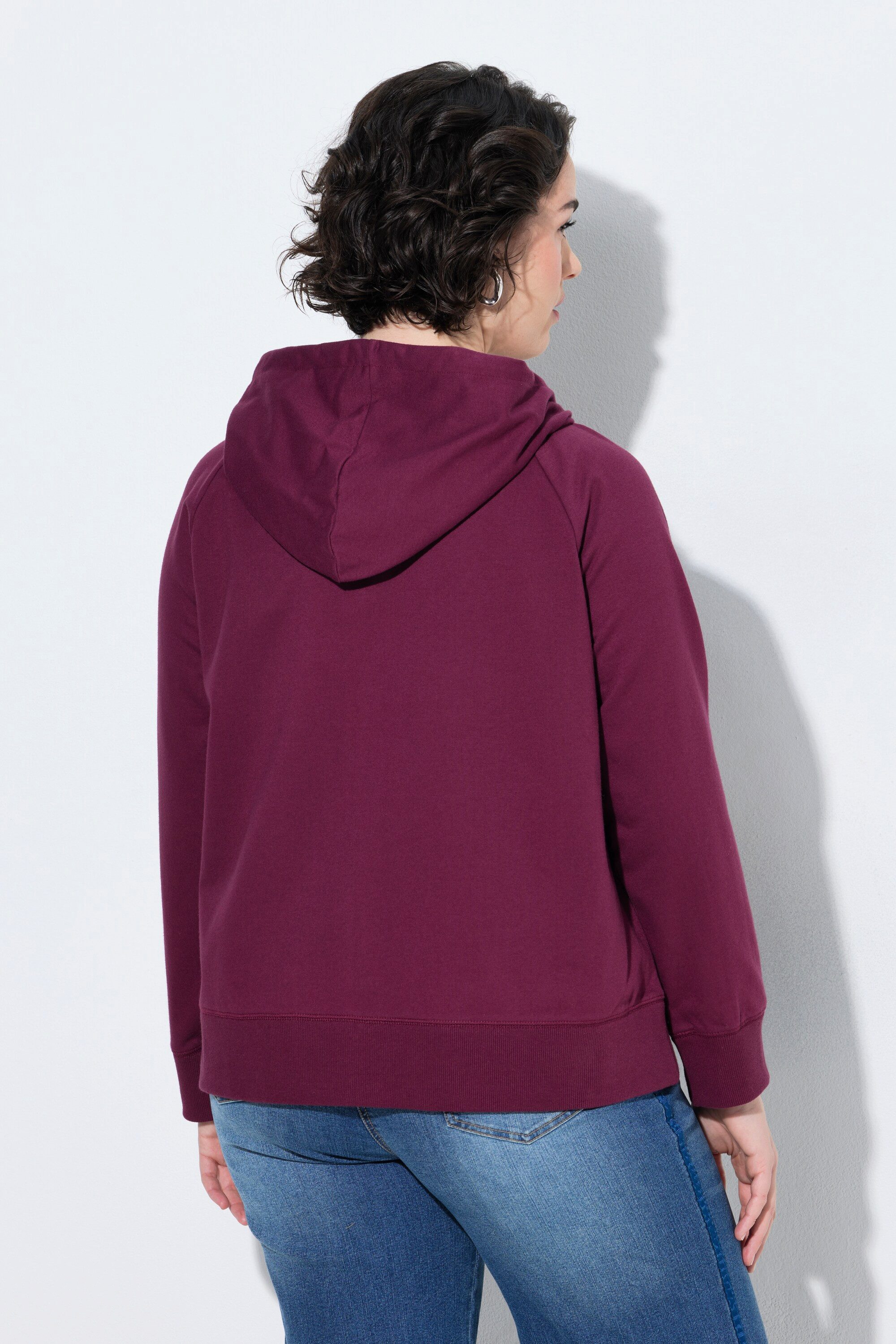 Ulla Popken Sweatjacke Sweatjacke Kapuze Kängurutasche Langarm – Bild 3 von 4
