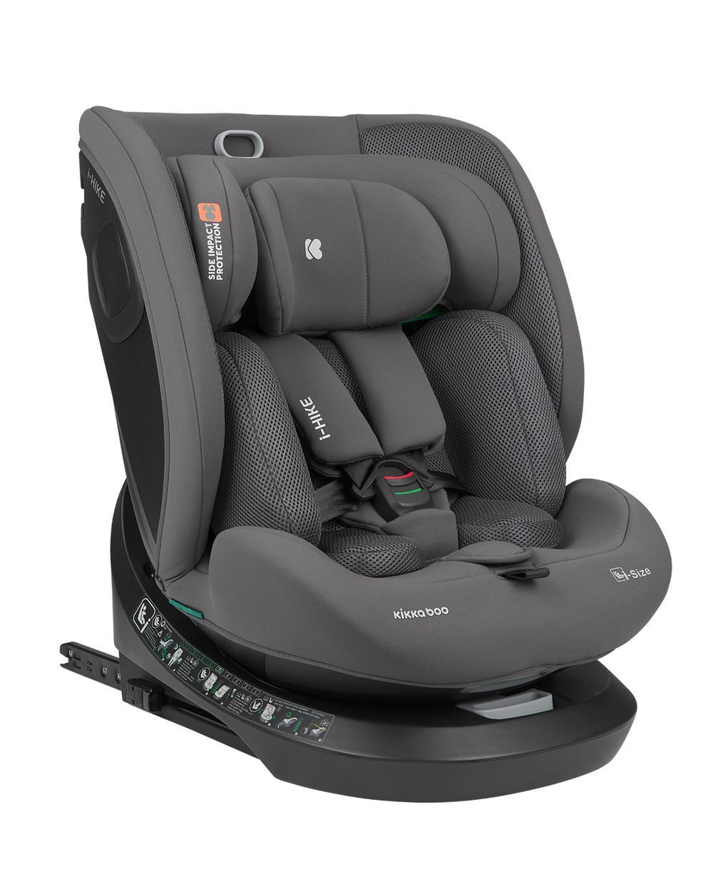 Kikkaboo Autokindersitz i-Size Kindersitz i-Hike, ab: 0, bis: 12, (40-150 cm) Isofix, 360° drehbar, verstellbar