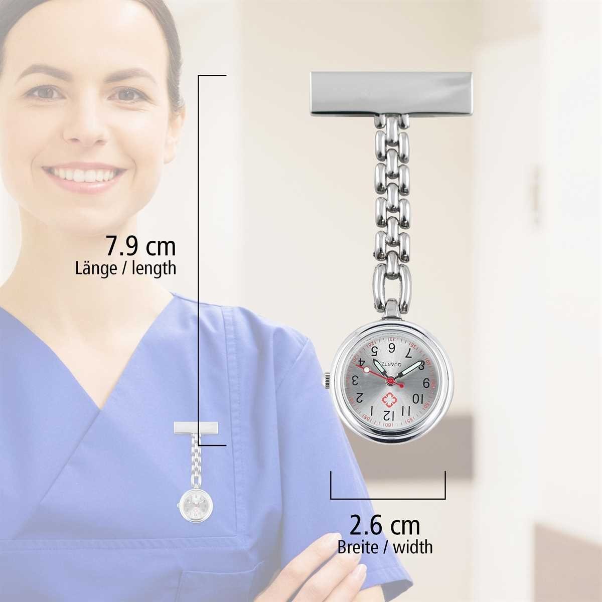 Lantelme Krankenpflegeuhr mit Samtbeutel aus Metall Krankenschwesteruhr Pul günstig online kaufen