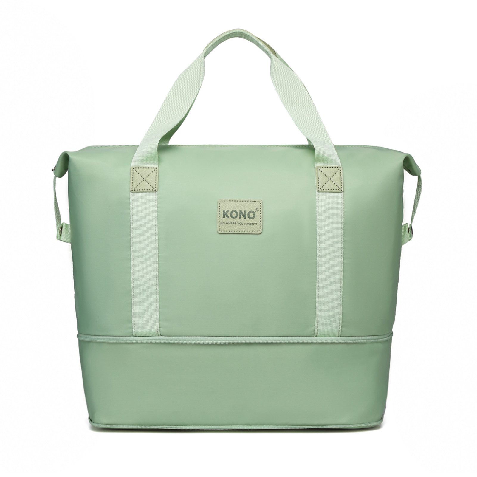 KONO Reisetasche 2-in-1 Set: Erweiterbare Handgepäck-Tasche (36L) + Kosmetiktasche, Praktisches und leichtes Design