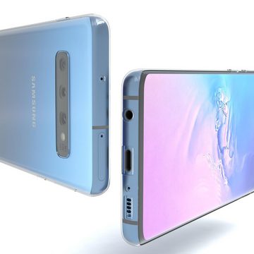 EAZY CASE Handyhülle Slimcover Clear für Samsung Galaxy S10 6,1 Zoll, durchsichtige Hülle Ultra Dünn Silikon Backcover TPU Telefonhülle Klar