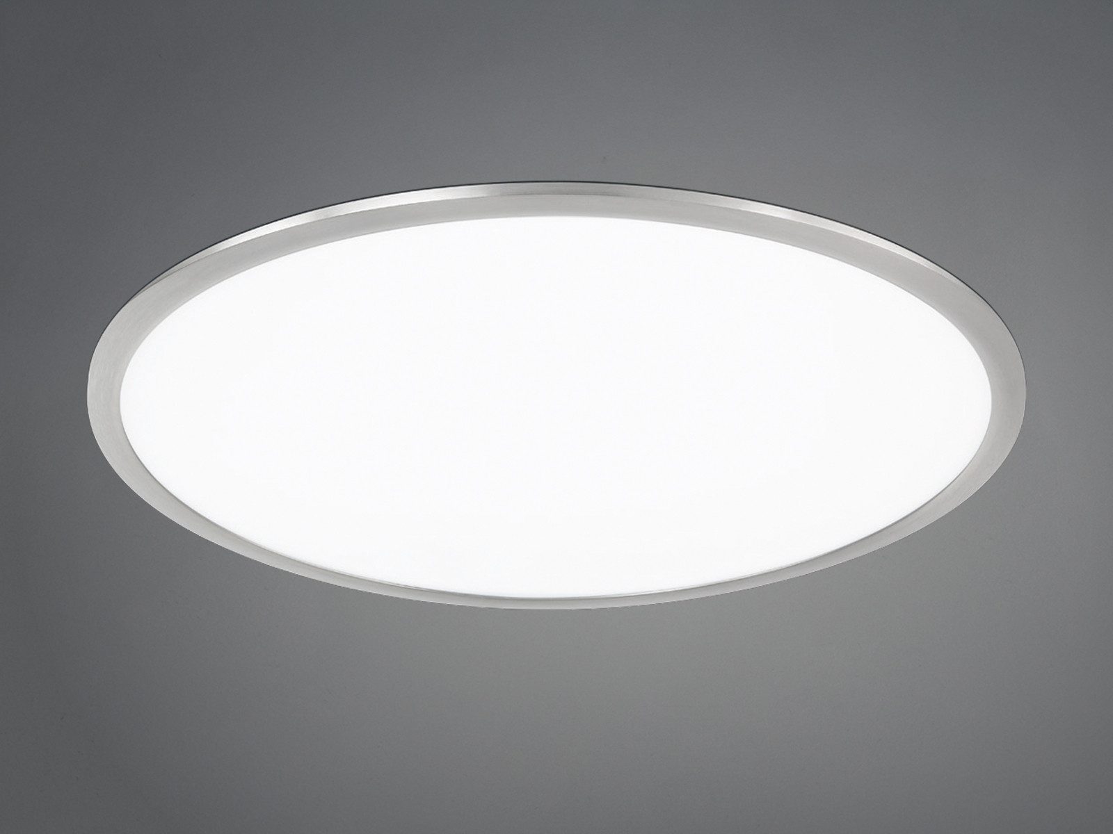 TRIO Leuchten LED Deckenleuchte, LED fest integriert, Warmweiß, LED Deckenpanel aus Metall, minimalistisch und extrem flach Ø62cm groß